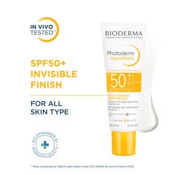 Bioderma Photoderm Aquafluide SPF 50+ PA++++ Invisible Sunscreen - Cosmosentials