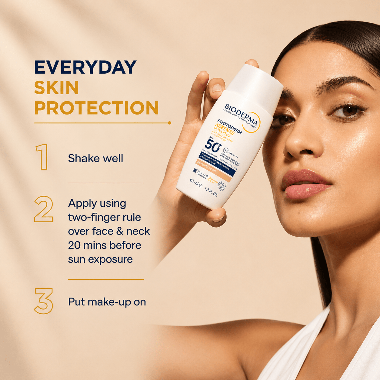 Bioderma Photoderm XDefense Ultra-Fluid SPF 50+ PA++++ (Teinteshade02 Sunscreen) - Cosmosentials