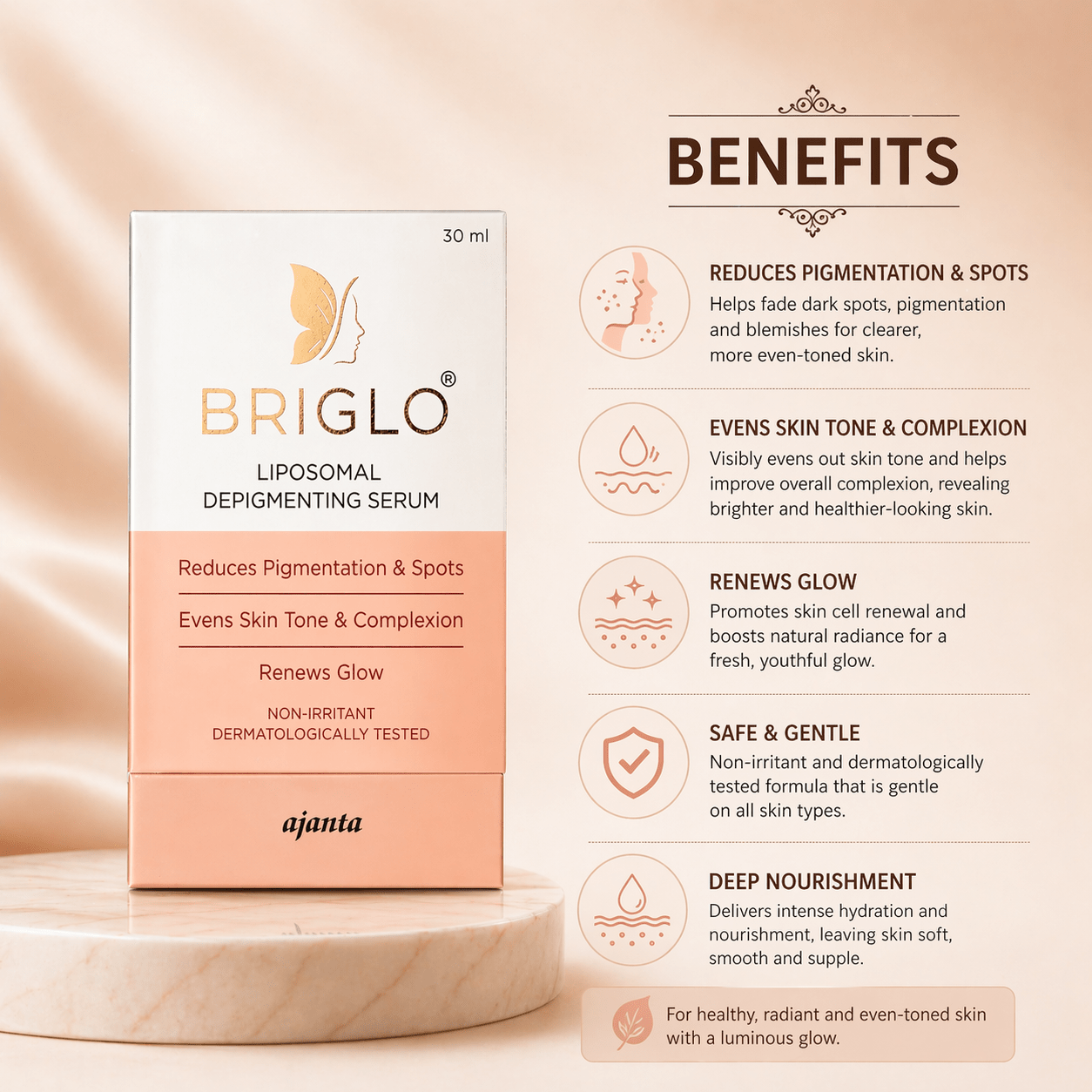 Briglo Liposomal Depigmenting Serum - Cosmosentials