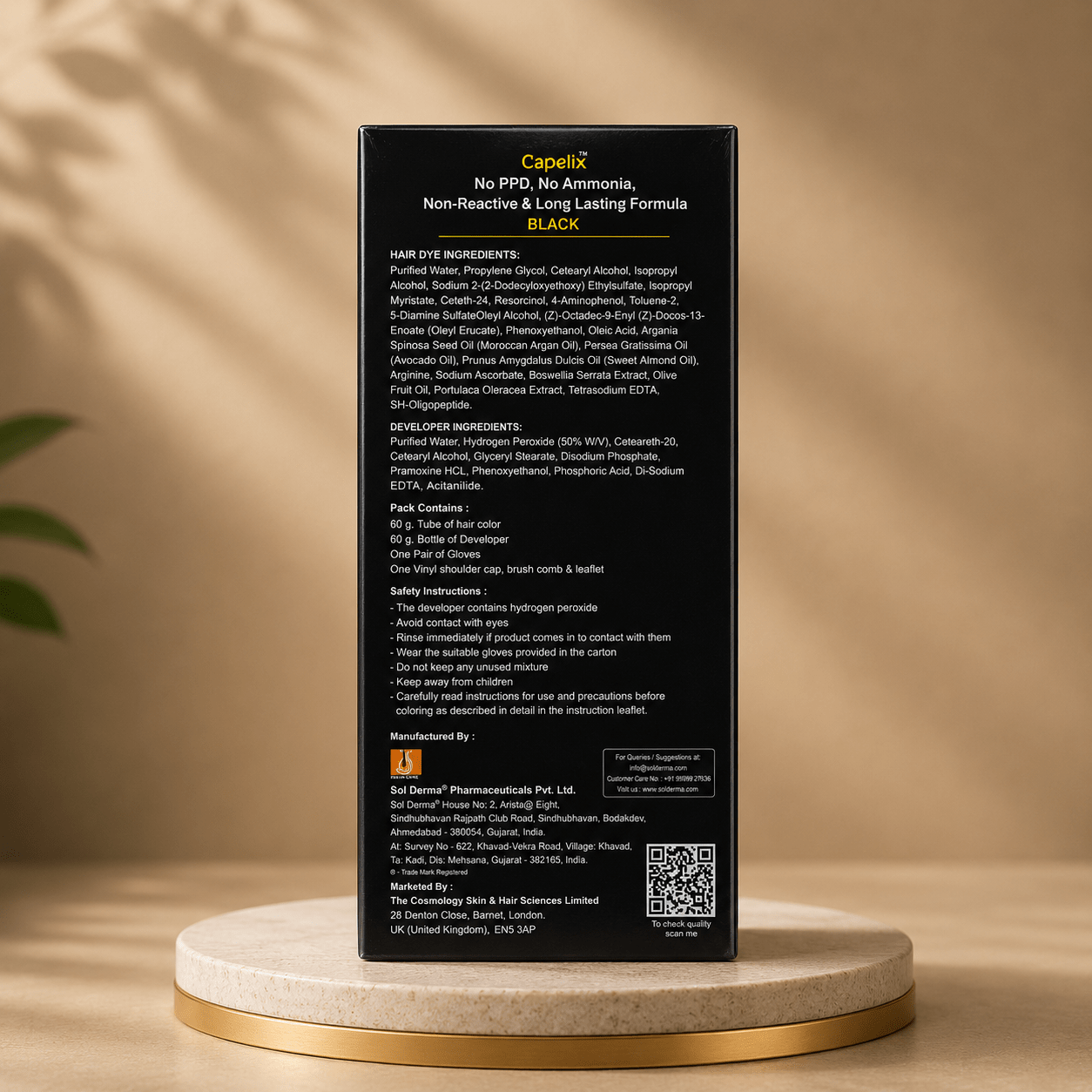 Capelix Hair Color Black - Cosmosentials