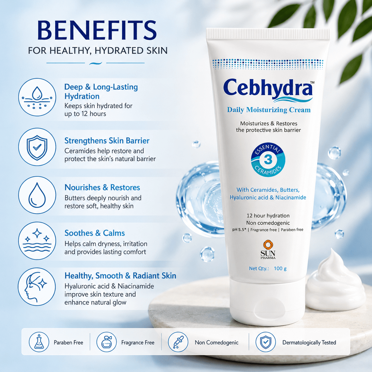 Cebhydra Daily Moisturizing Cream - Cosmosentials
