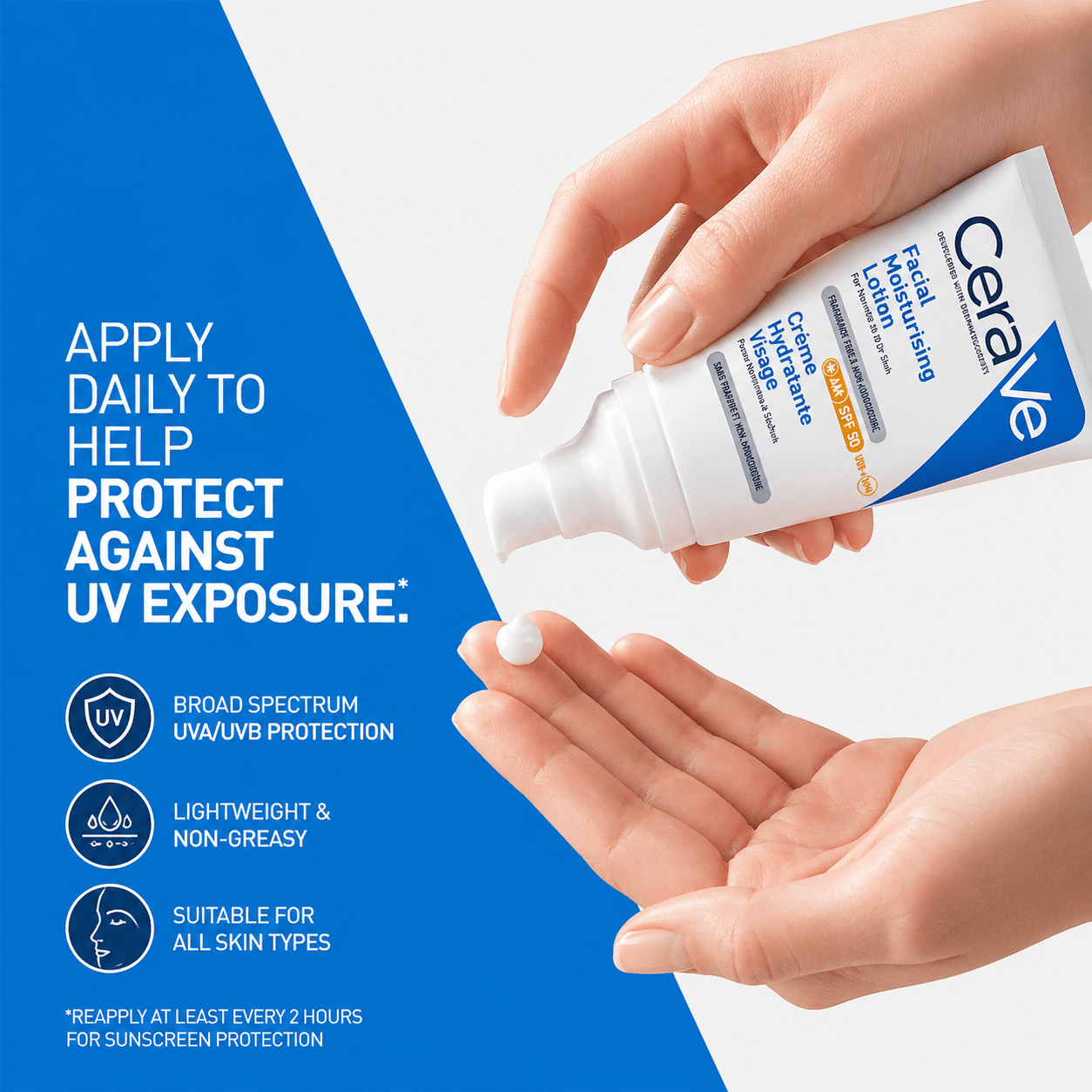 CeraVe AM Facial Moisturising Lotion SPF 50 - Cosmosentials