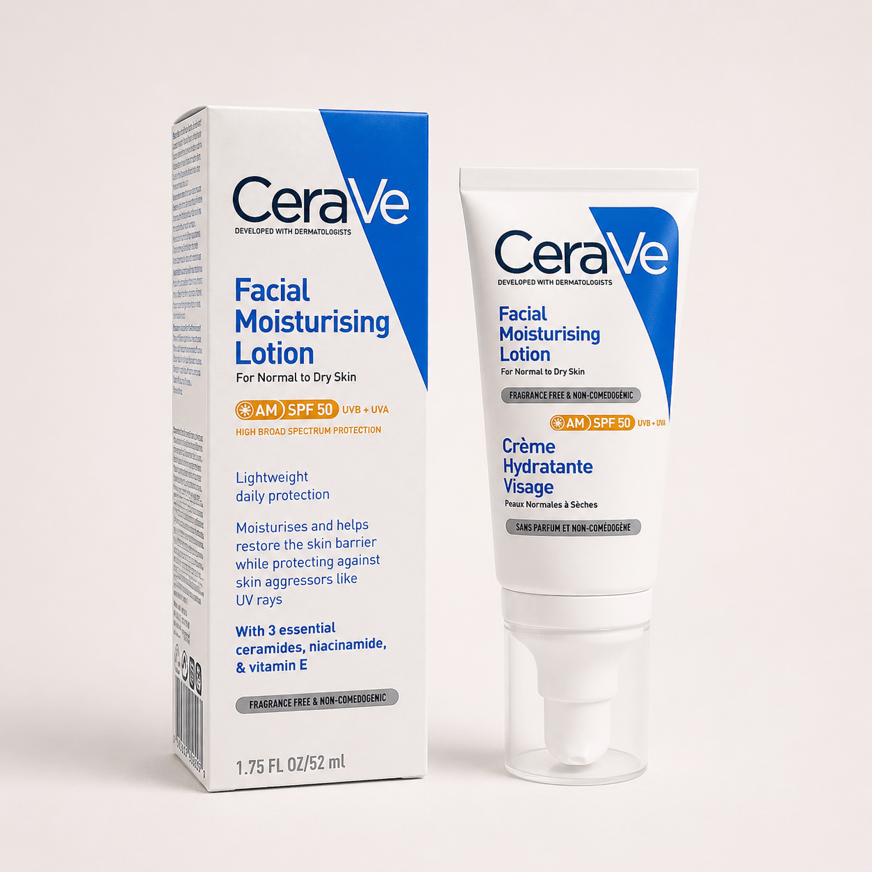 CeraVe AM Facial Moisturising Lotion SPF 50 - Cosmosentials