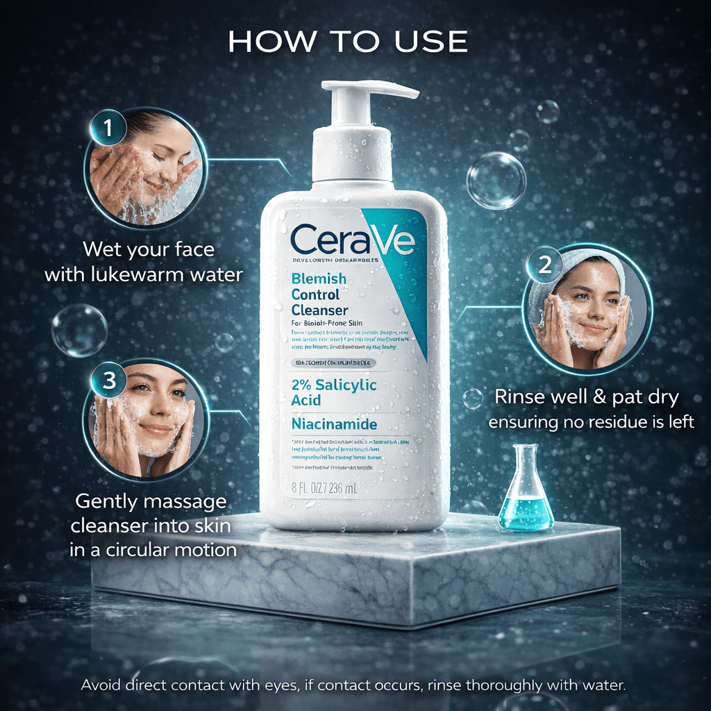 CeraVe Blemish Control Cleanser - 236ML - Cosmosentials