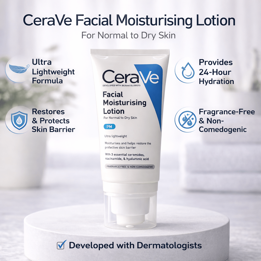 CeraVe Facial Moisturising Lotion PM - Cosmosentials