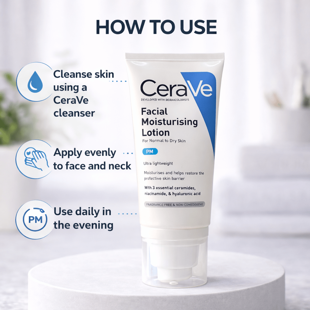 CeraVe Facial Moisturising Lotion PM - Cosmosentials
