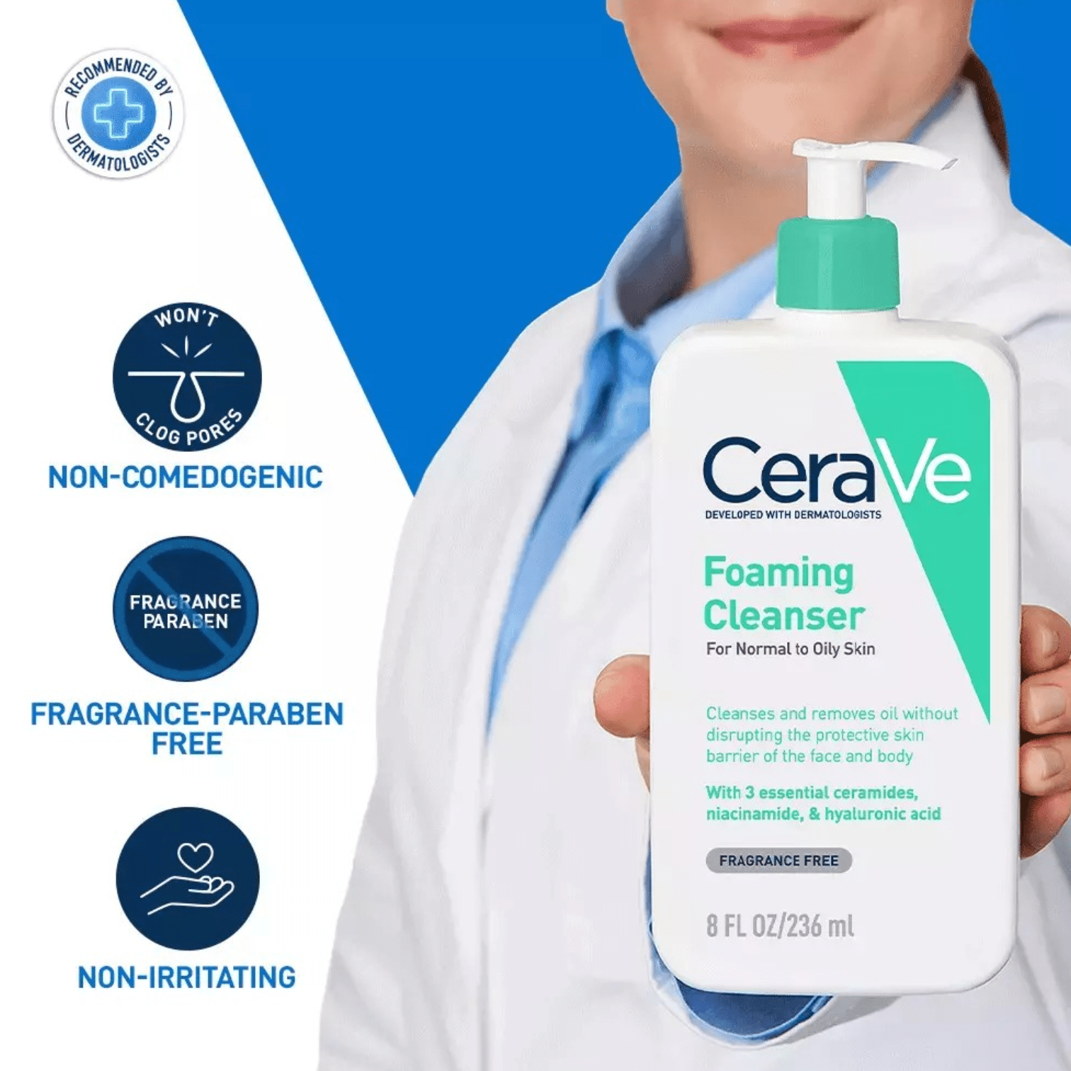 CeraVe Foaming Cleanser 236ml - Cosmosentials