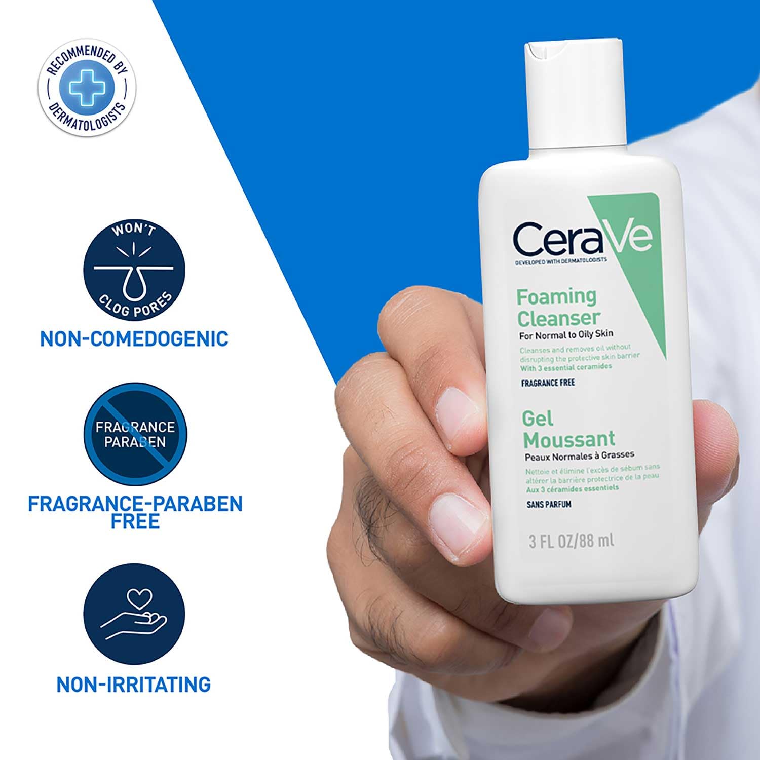 CeraVe Foaming Cleanser 88ml - Cosmosentials