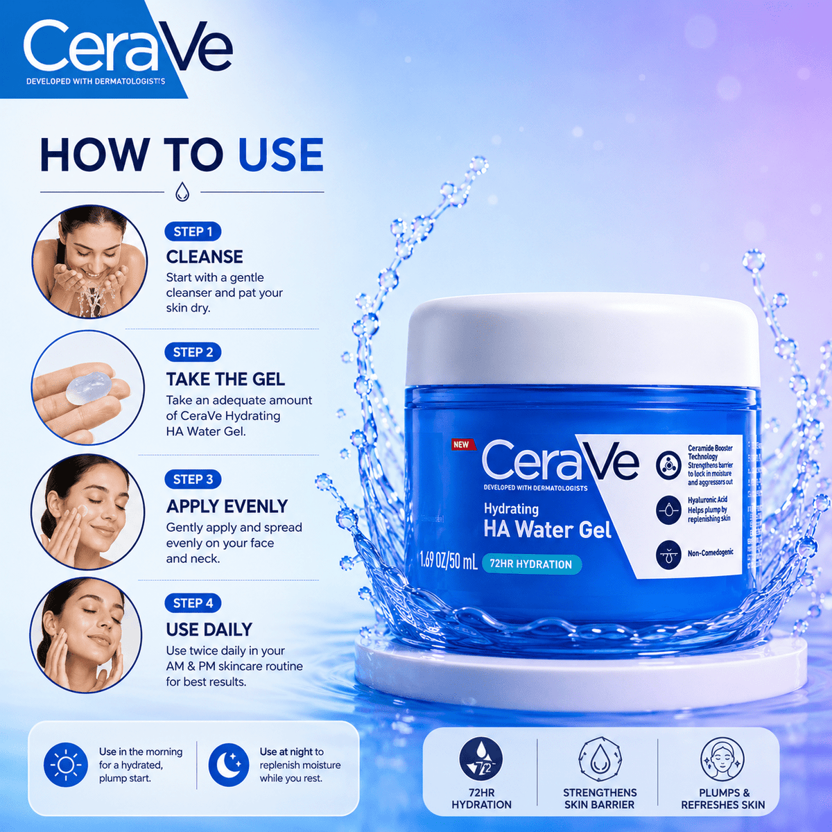 CeraVe Hydrating HA Water Gel - Cosmosentials