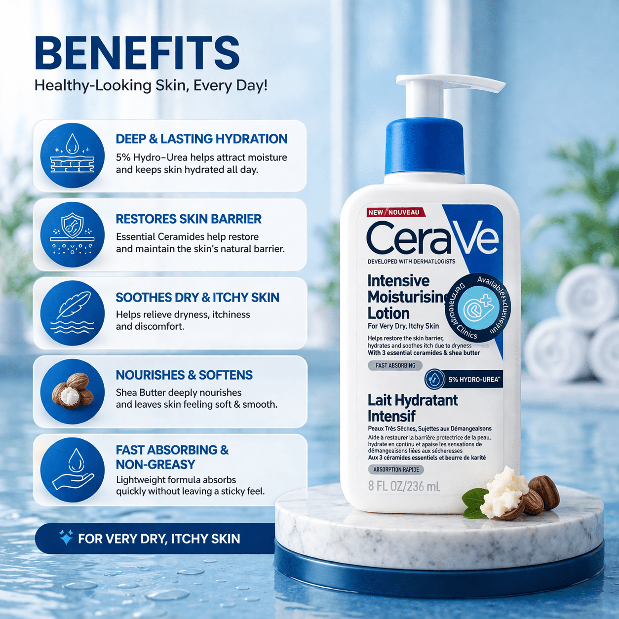 CeraVe Intensive Moisturising Lotion 236ml - Cosmosentials