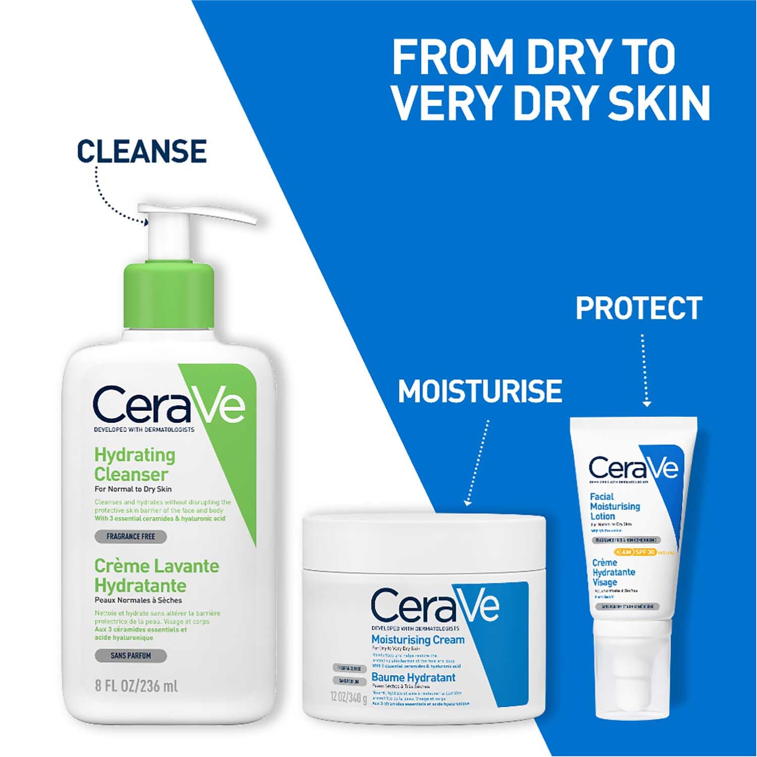 CeraVe Moisturising Cream 340g - Cosmosentials