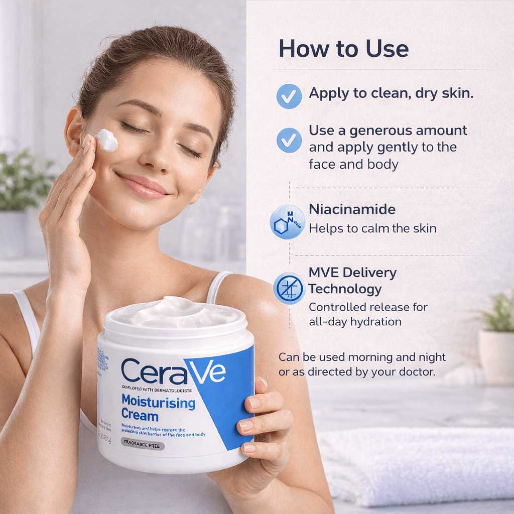 CeraVe Moisturising Cream 454g - Cosmosentials