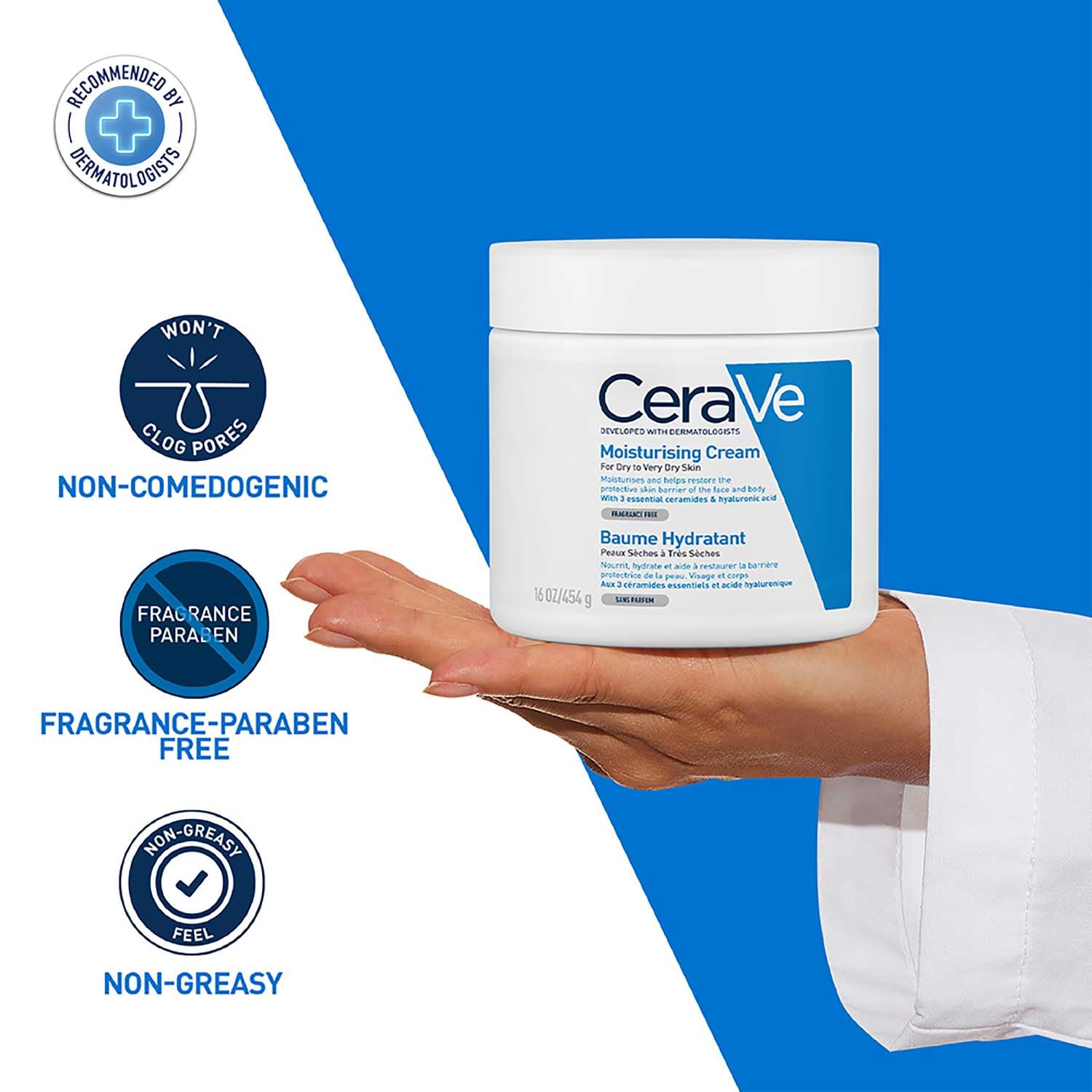 CeraVe Moisturising Cream 454g - Cosmosentials