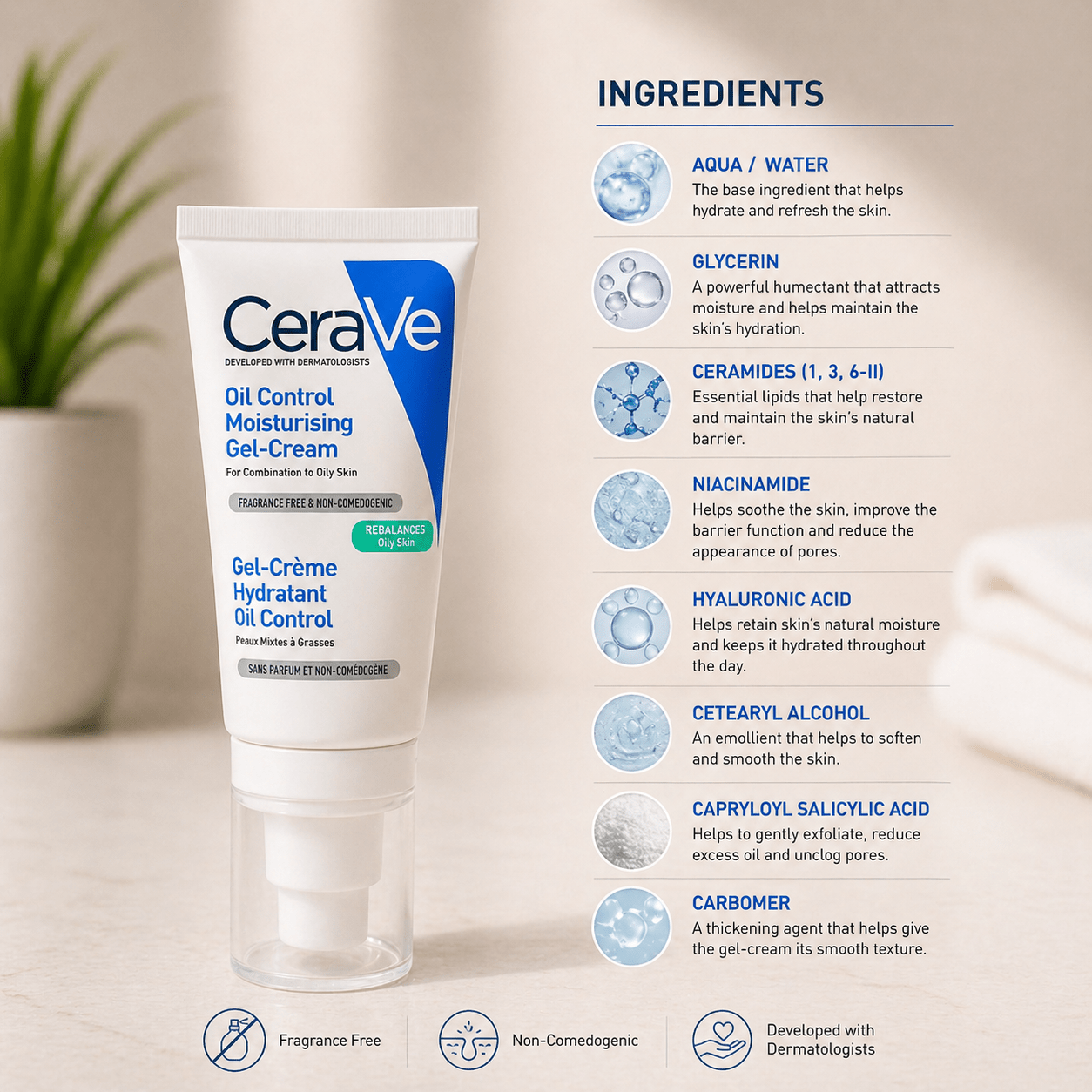 CeraVe Oil Control Moisturising Gel - Cream - Cosmosentials