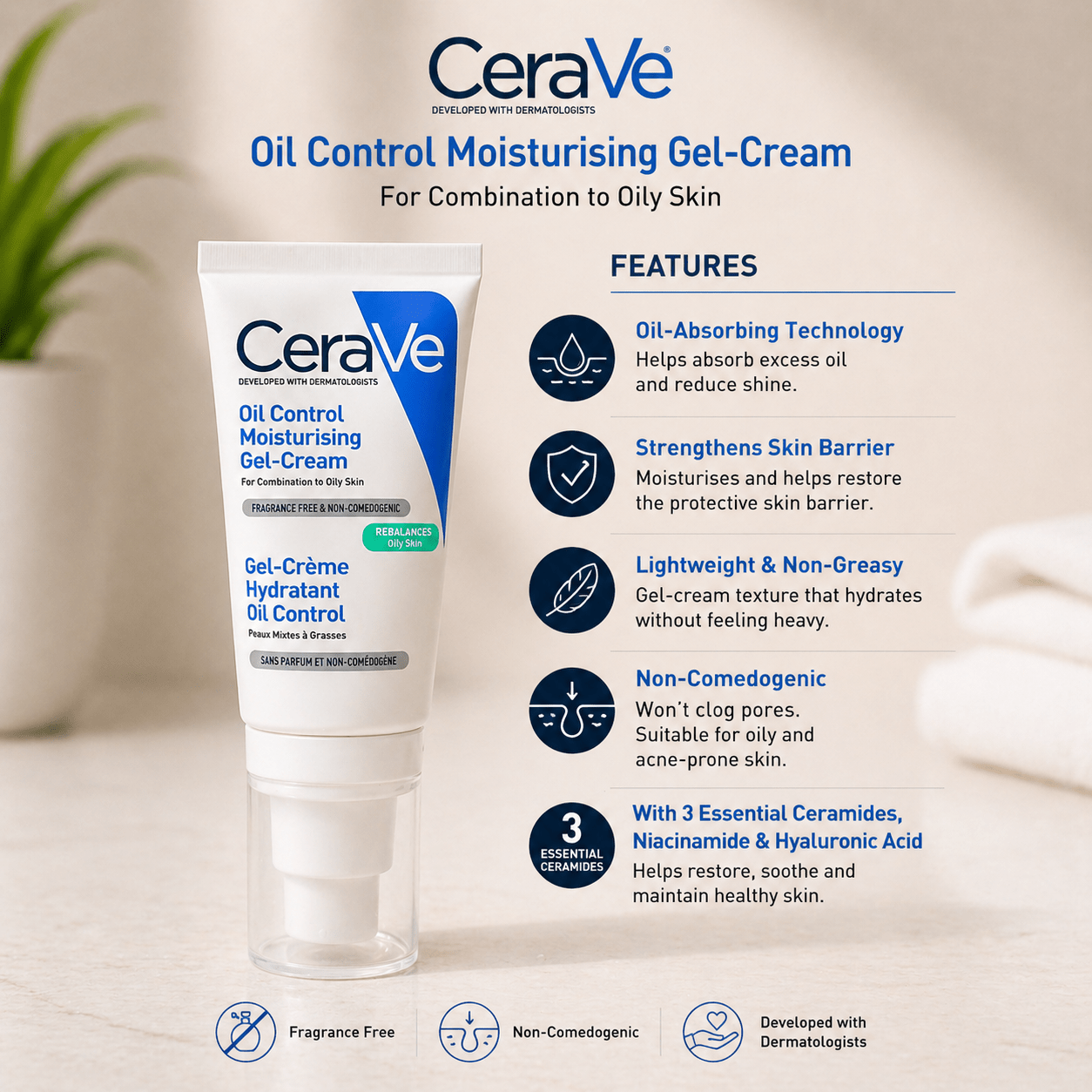 CeraVe Oil Control Moisturising Gel - Cream - Cosmosentials