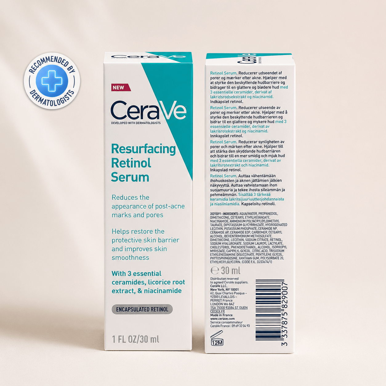 CeraVe Resurfacing Retinol Serum - Cosmosentials