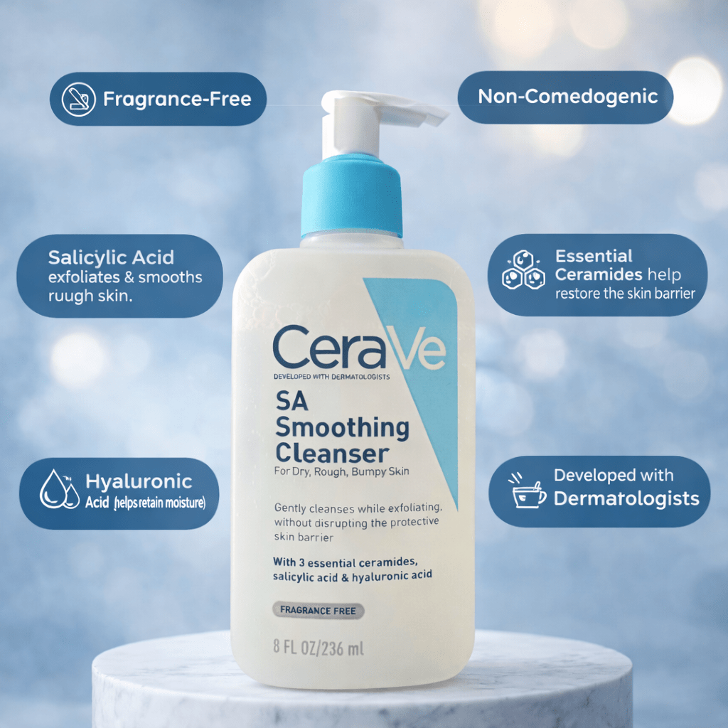 CeraVe SA Smoothing Cleanser - Cosmosentials