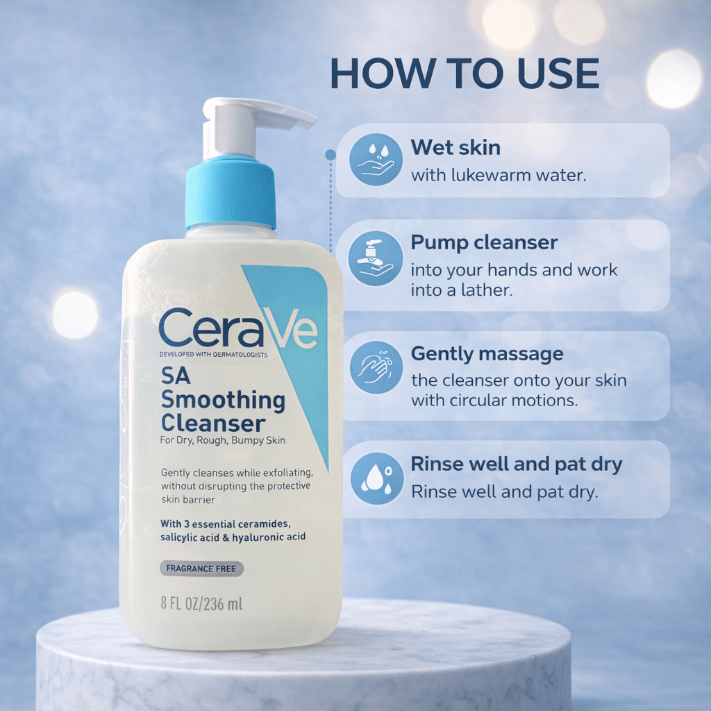 CeraVe SA Smoothing Cleanser - Cosmosentials