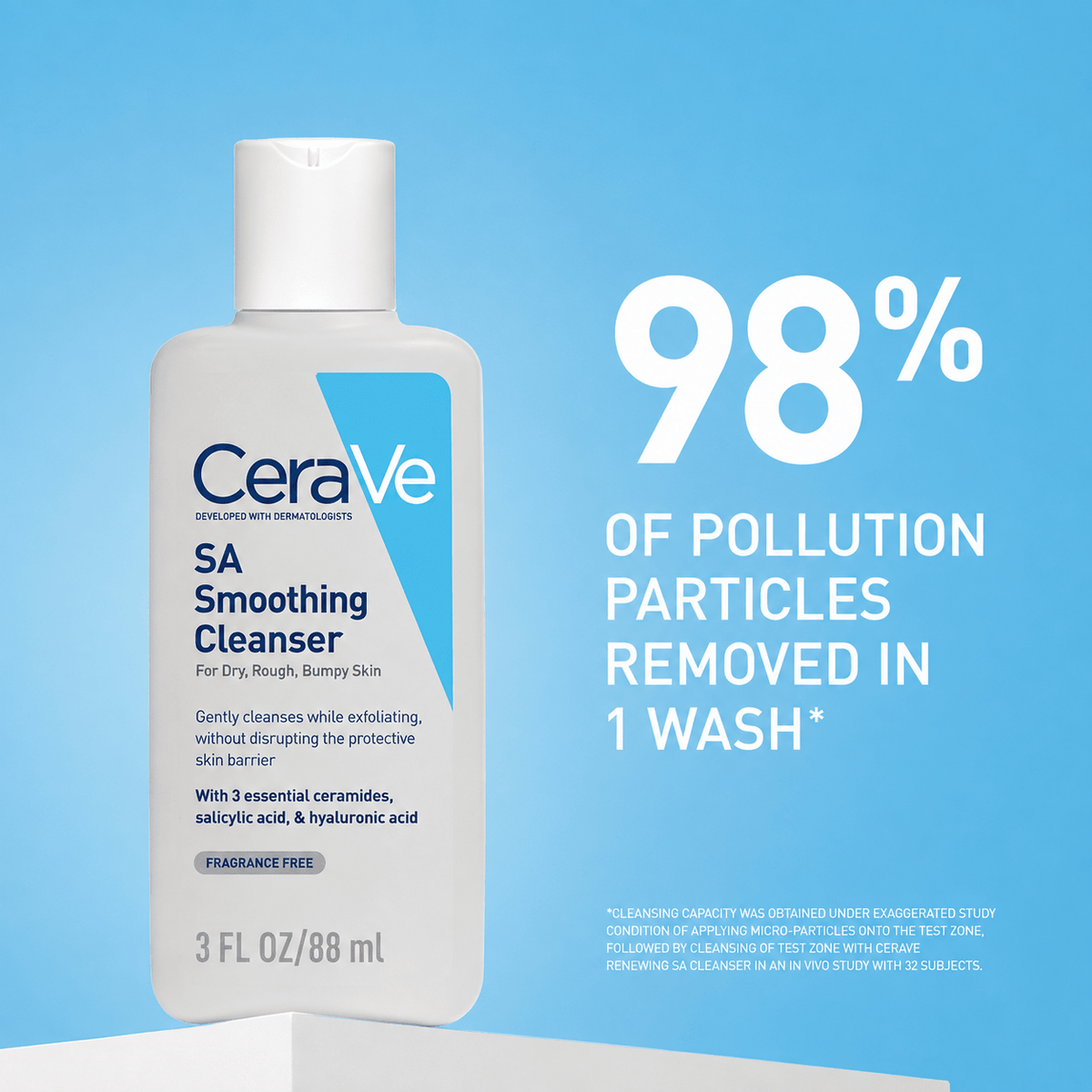 CeraVe SA Smoothing Cleanser – 88ml - Cosmosentials
