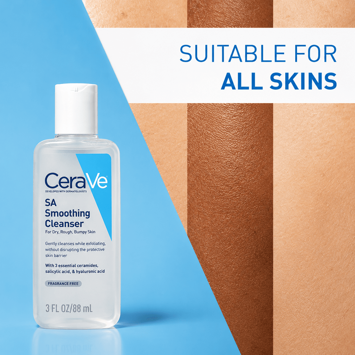 CeraVe SA Smoothing Cleanser – 88ml - Cosmosentials
