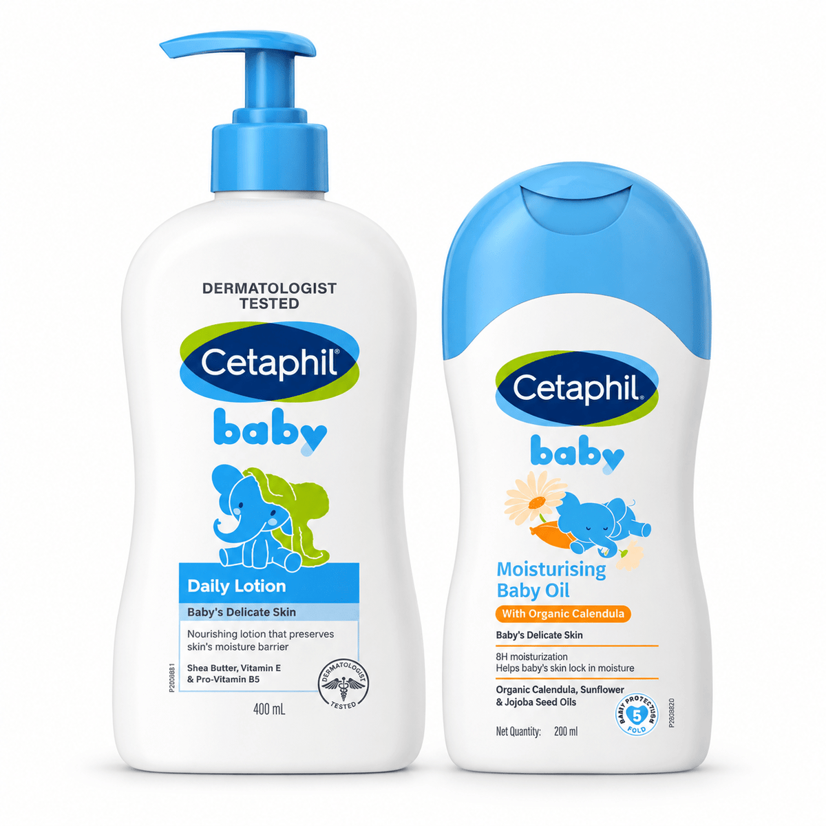Cetaphil Baby Daily Lotion & Cetaphil Baby Moisturising Oil With Organic Calendula - Cosmosentials