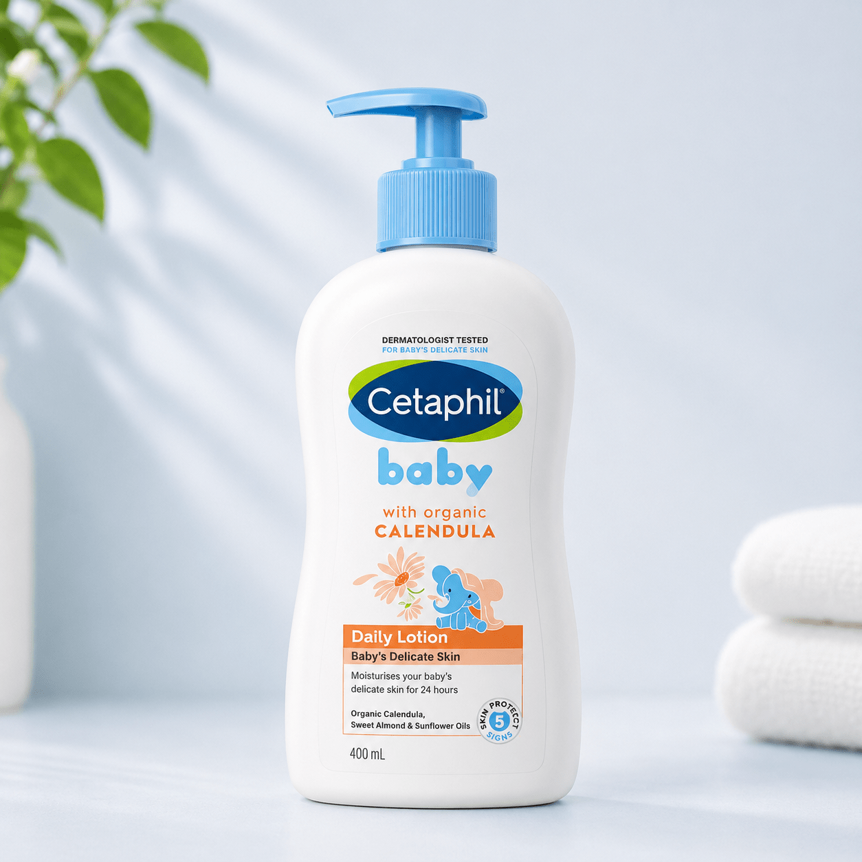 Cetaphil Baby Daily Lotion with Organic Calendula - 400ml - Cosmosentials