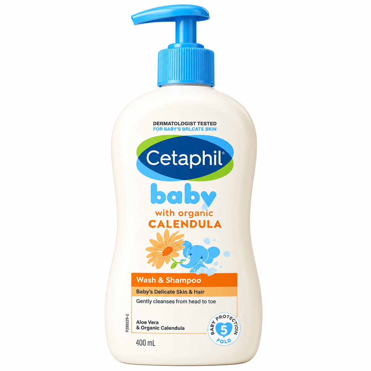Cetaphil Baby Wash & Shampoo with Organic Calendula (400 ml) - Cosmosentials