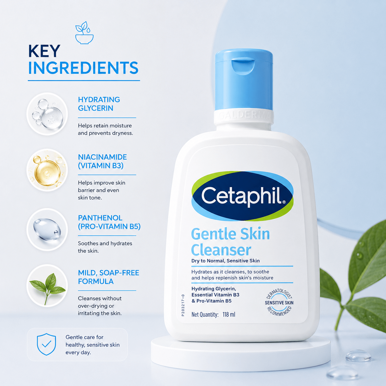 Cetaphil Gentle Skin Cleanser 118 ml - Cosmosentials