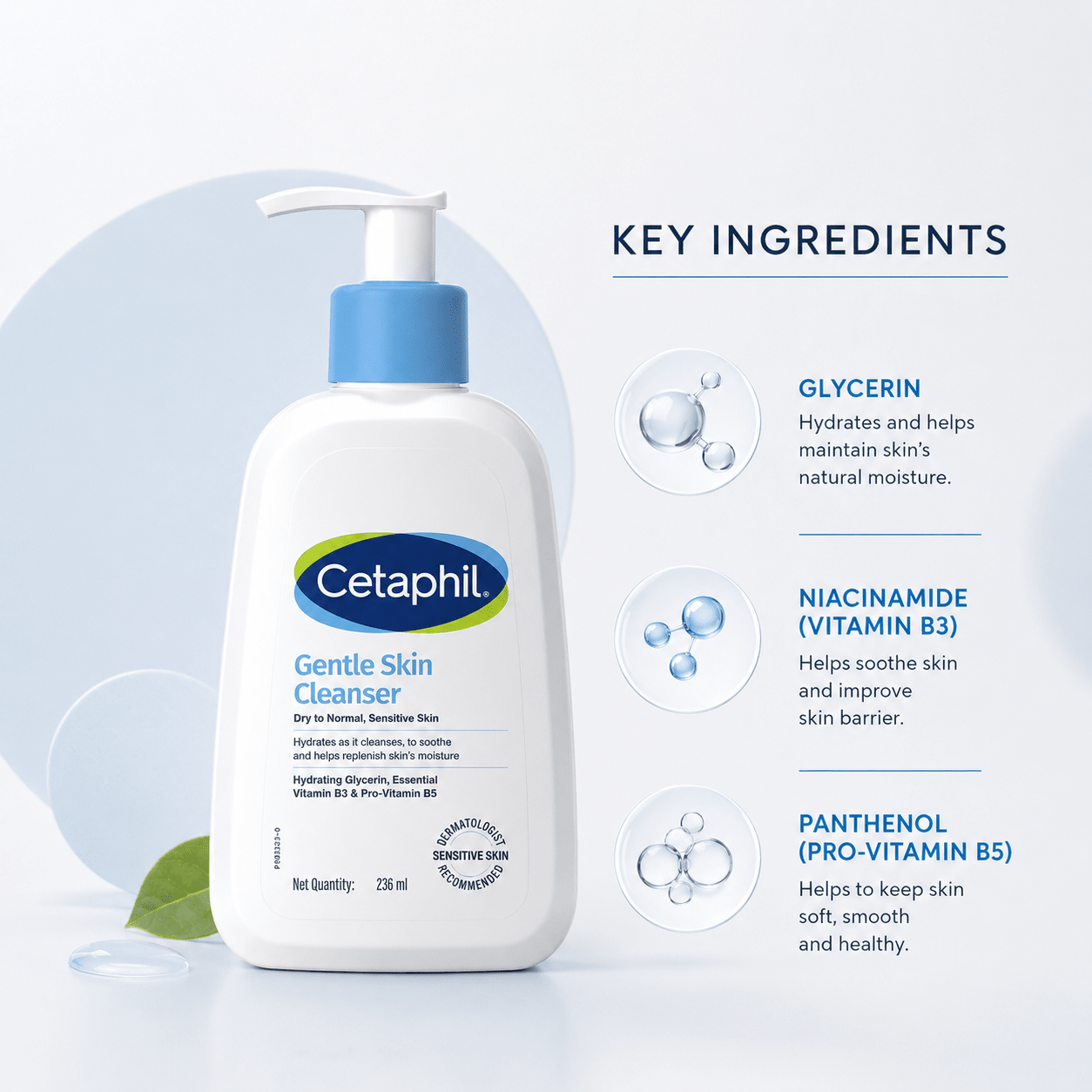 Cetaphil Gentle Skin Cleanser 236 ml - Cosmosentials