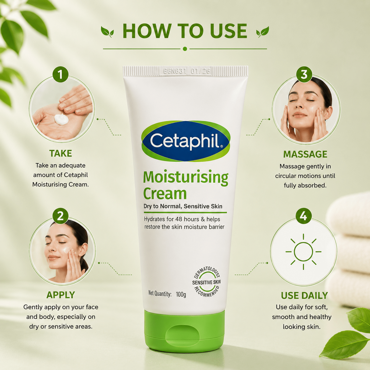 Cetaphil Moisturising Cream 100g - Cosmosentials