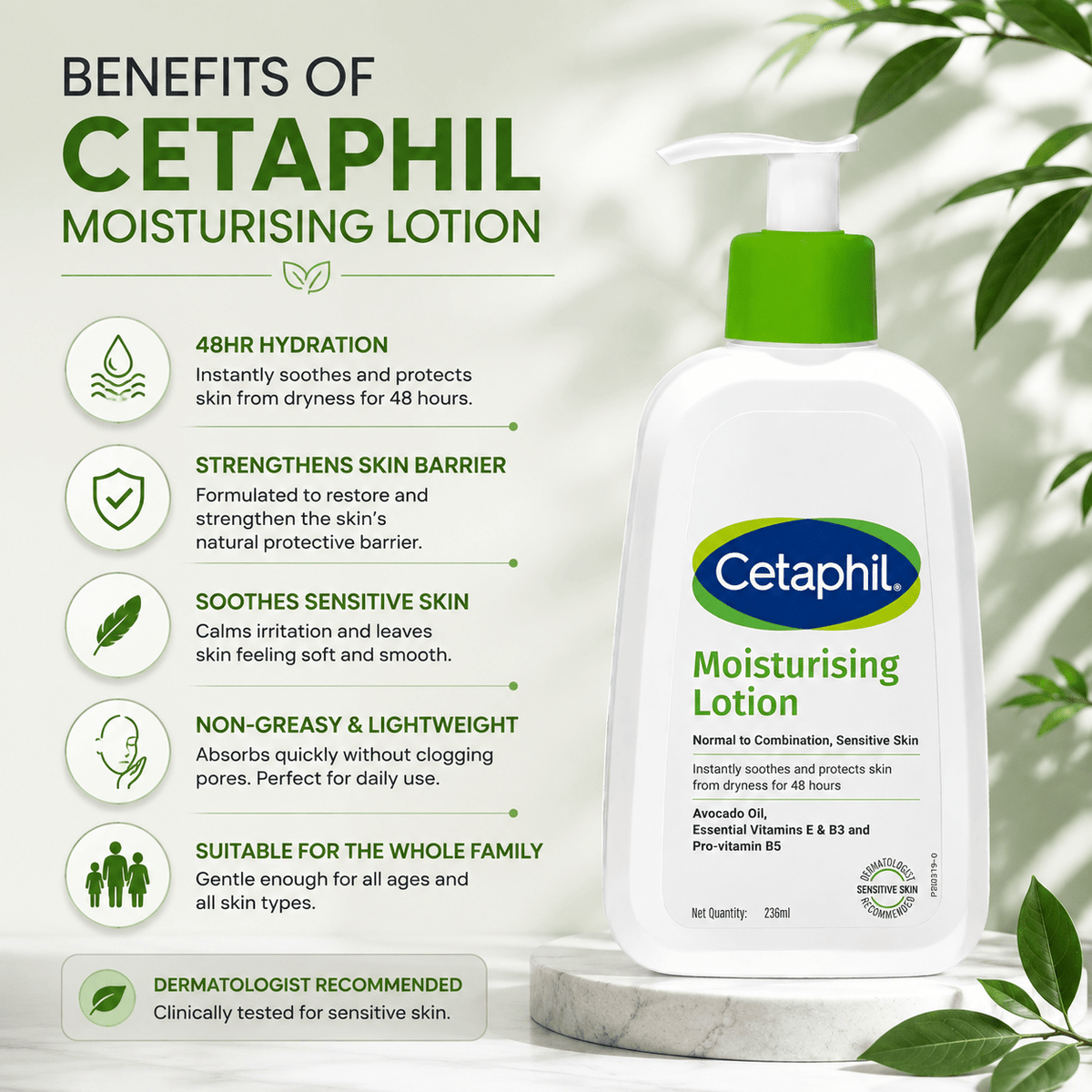 Cetaphil Moisturising Lotion 236ml - Cosmosentials