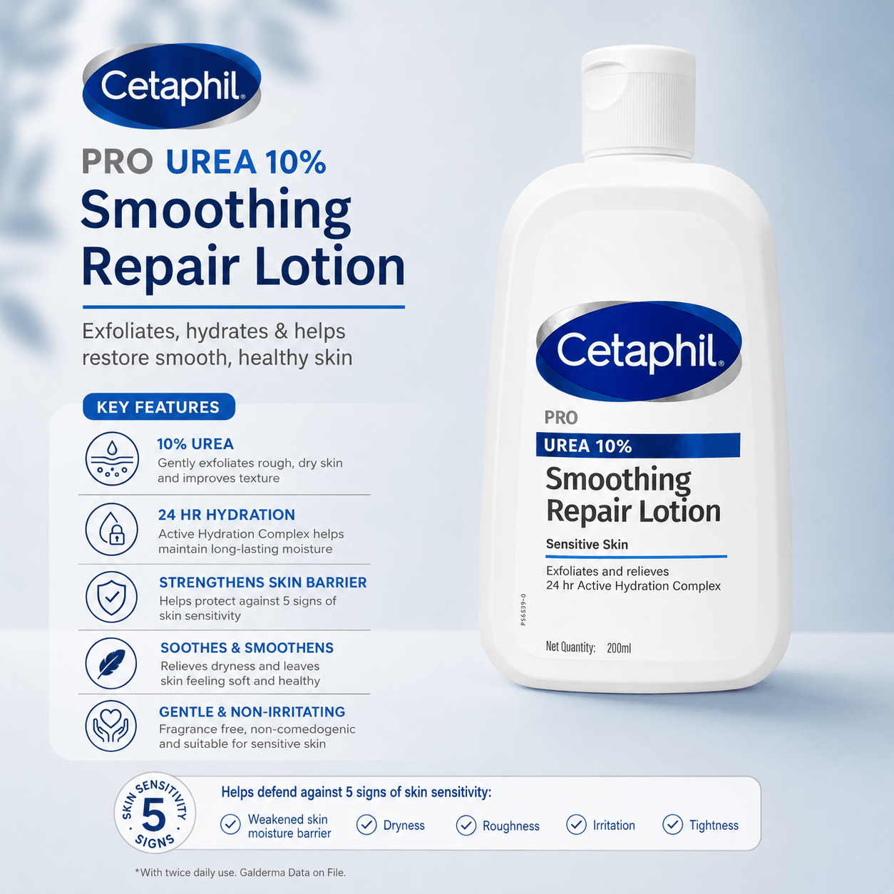 Cetaphil Pro Urea 10% Smoothing Repair Lotion - Cosmosentials