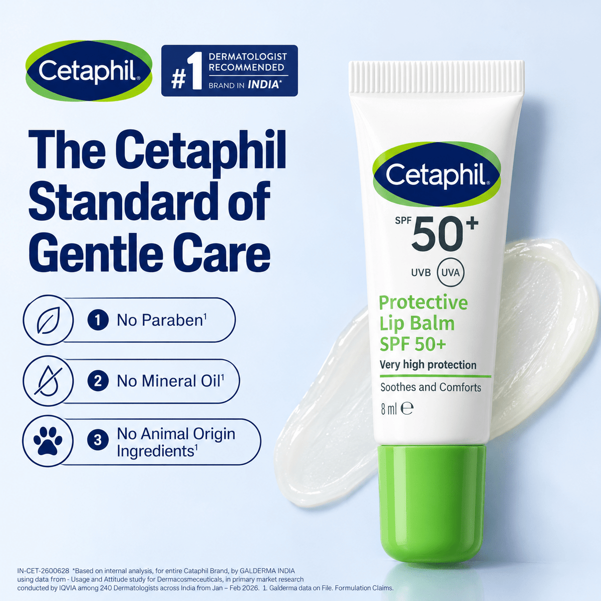 Cetaphil Protective Lip Balm SPF 50+ - Cosmosentials