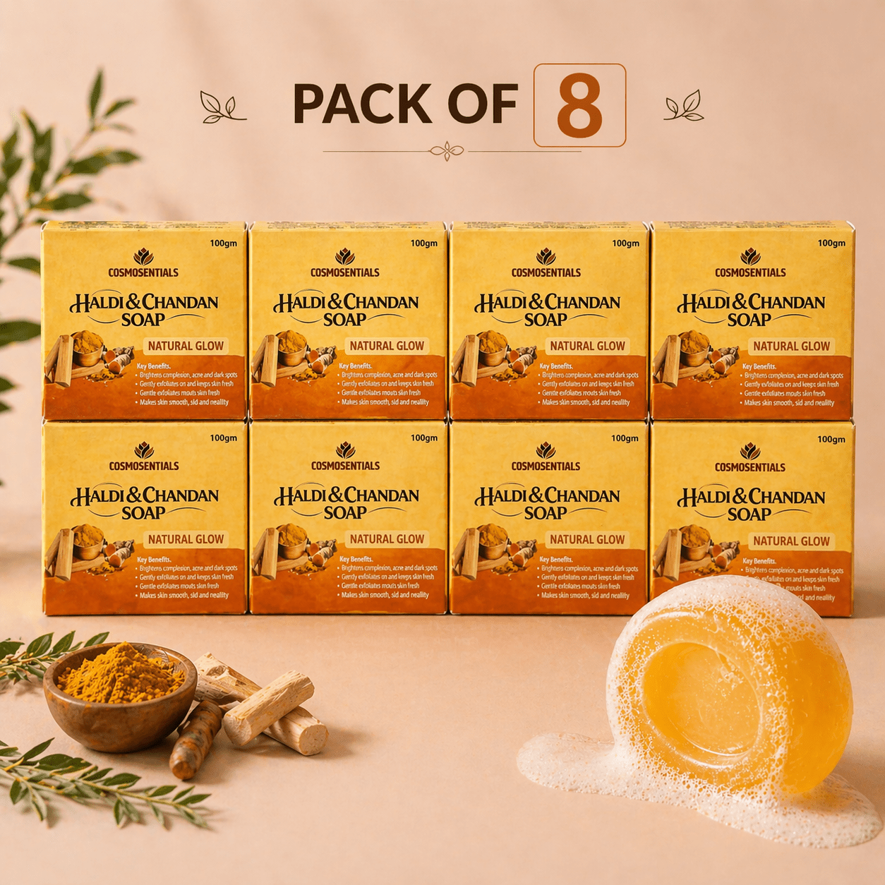 Cosmosentials Haldi & Chandan Soap - Cosmosentials