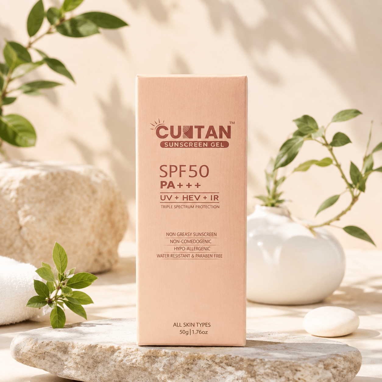 Curtan Sunscreen Gel SPF 50 PA+++ - Cosmosentials
