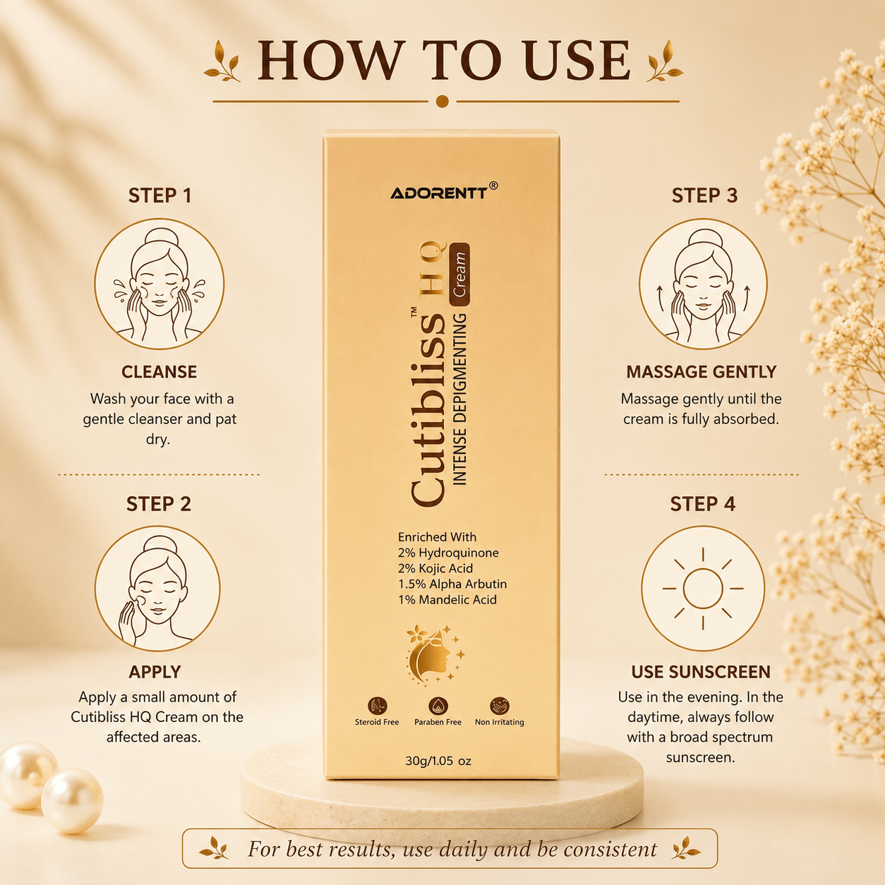Cutibliss HQ Intense Depigmenting Cream - Cosmosentials