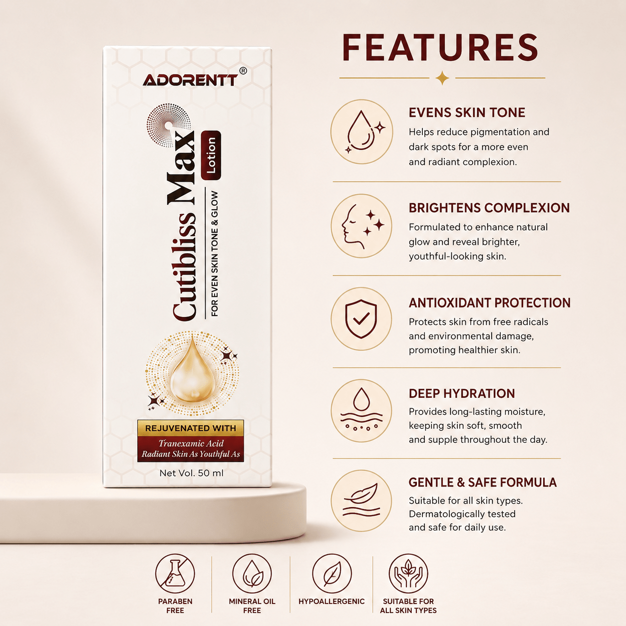 Cutibliss Max Lotion - Cosmosentials