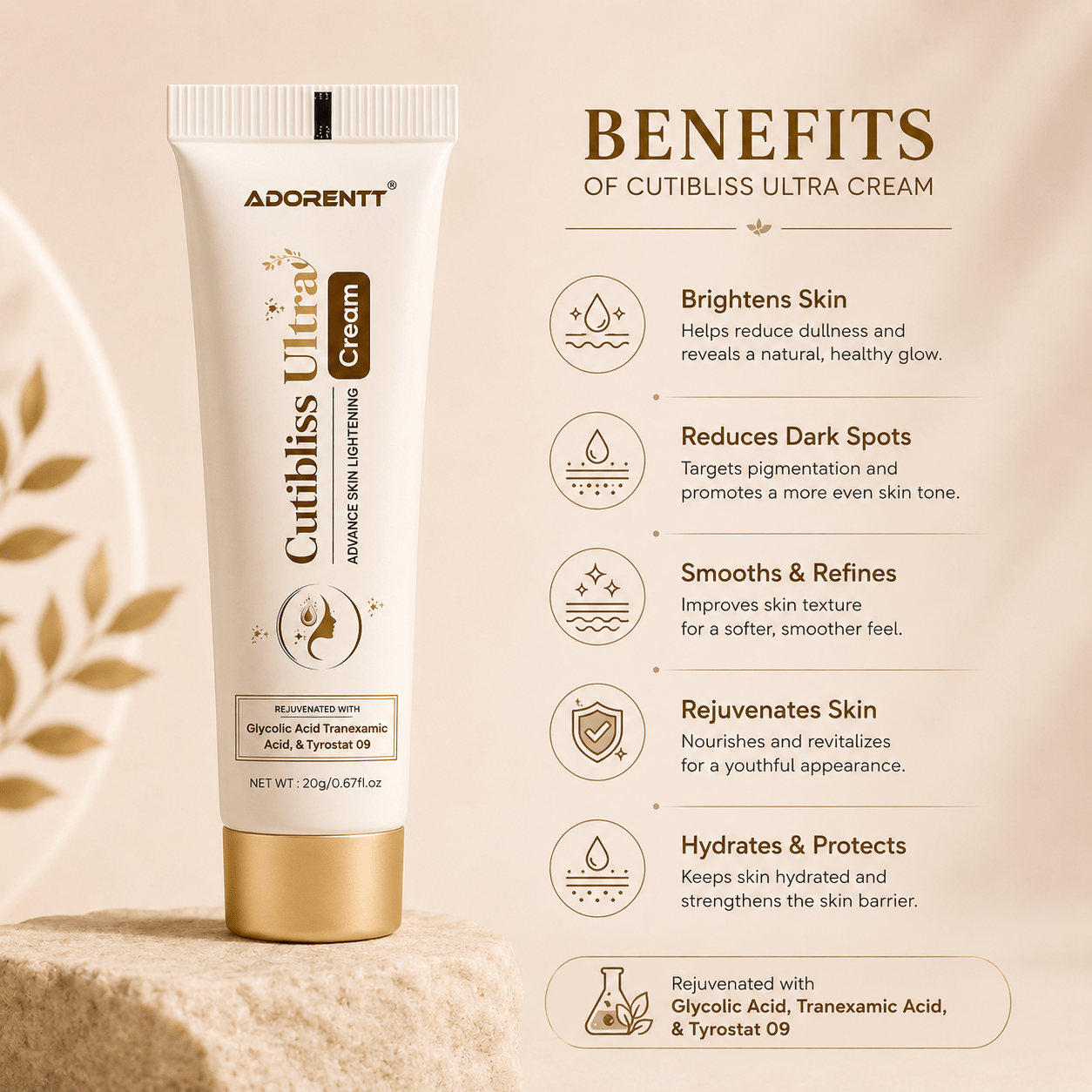 Cutibliss Ultra Advance Skin Lightening Cream - Cosmosentials