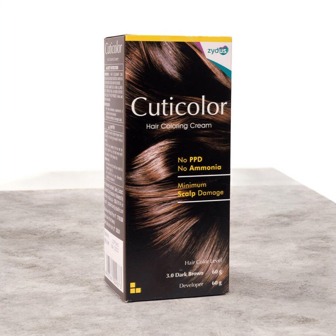 Cuticolor Hair Coloring Cream Dark Brown (3.0) - Cosmosentials