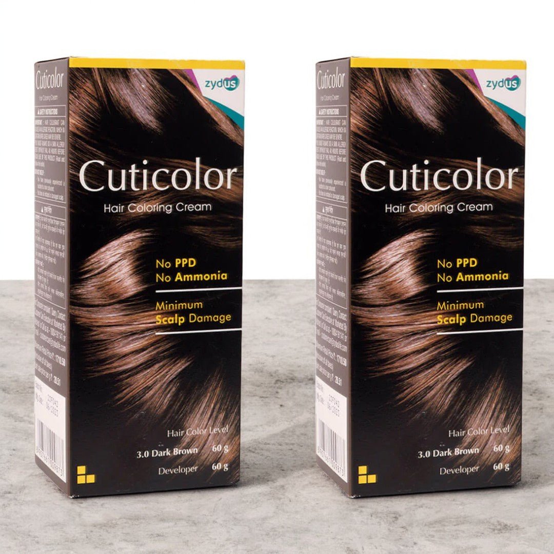 Cuticolor Hair Coloring Cream Dark Brown (3.0) - Cosmosentials