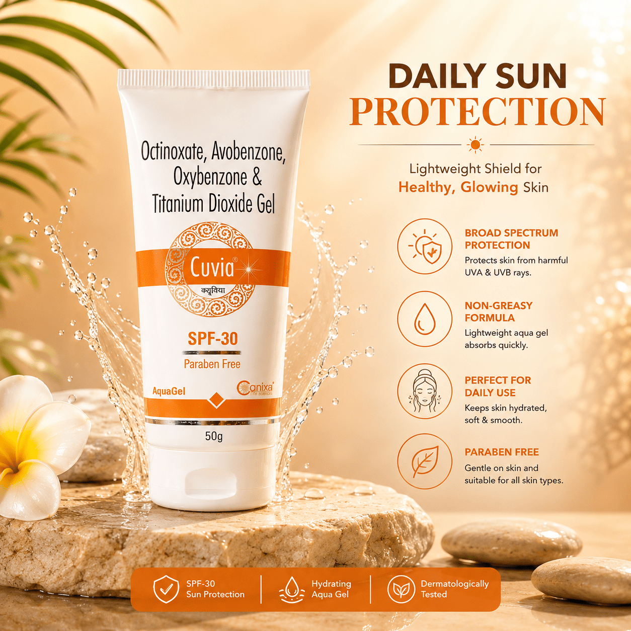 Cuvia AquaGel SPF-30 Sunscreen - Cosmosentials