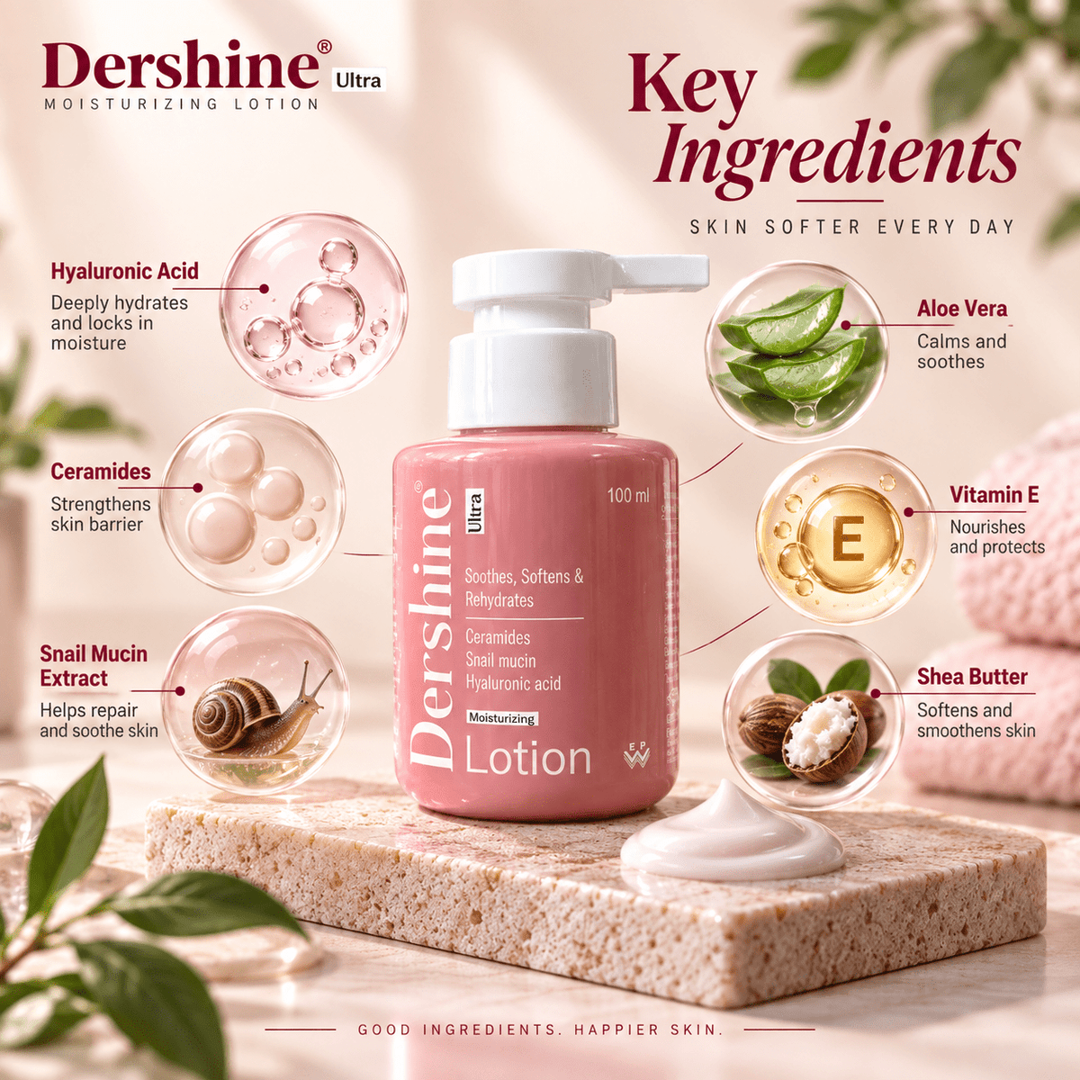 Dershine Ultra Moisturizing Lotion - Cosmosentials