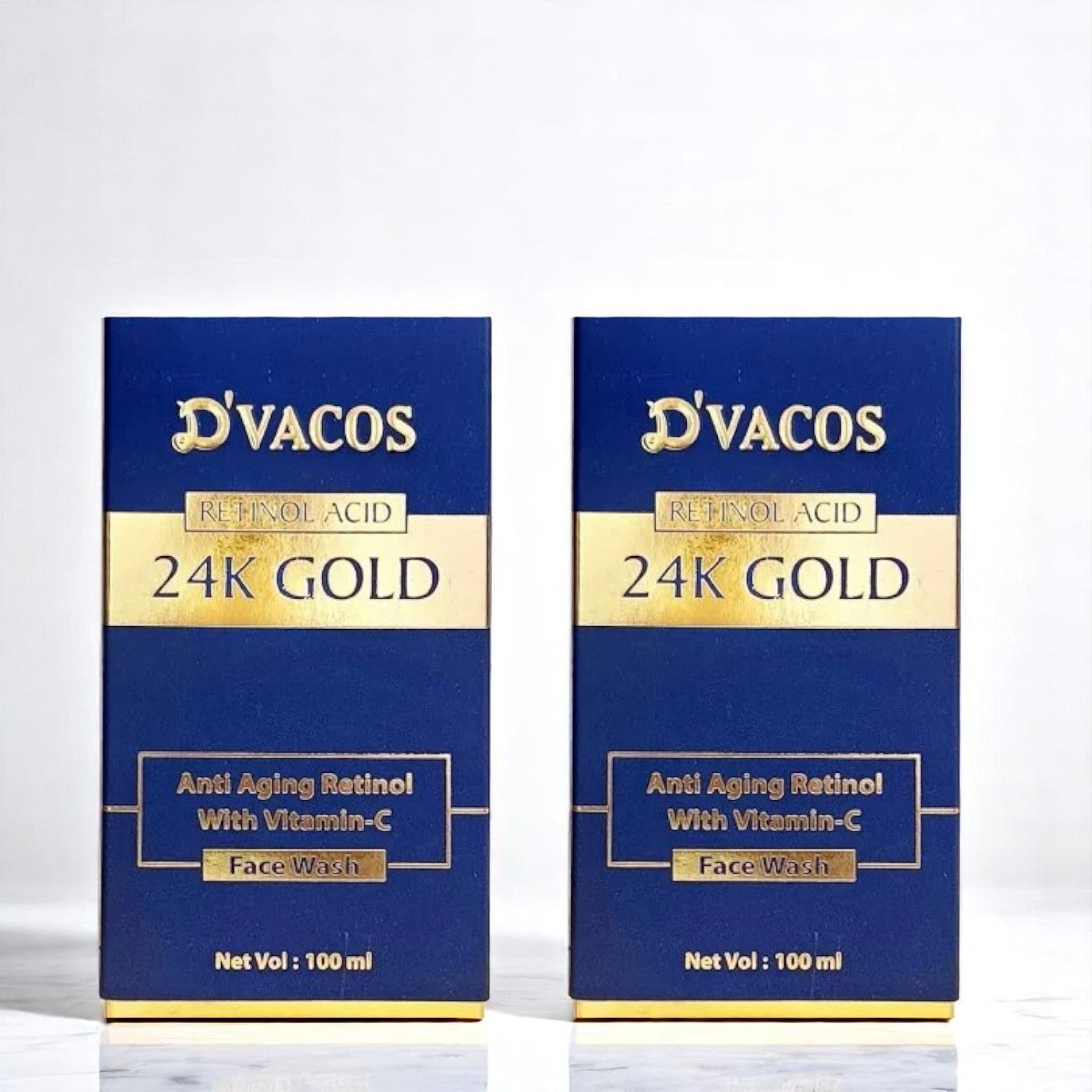 D'vacos 24k Gold Retinol Acid Face wash - Cosmosentials