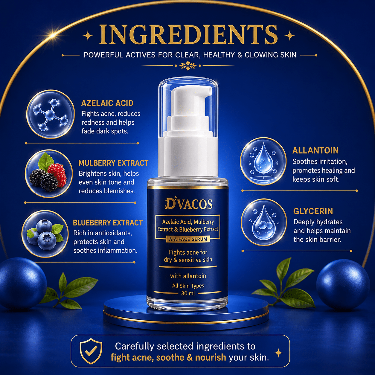 D'VACOS A.A Face Serum - Cosmosentials