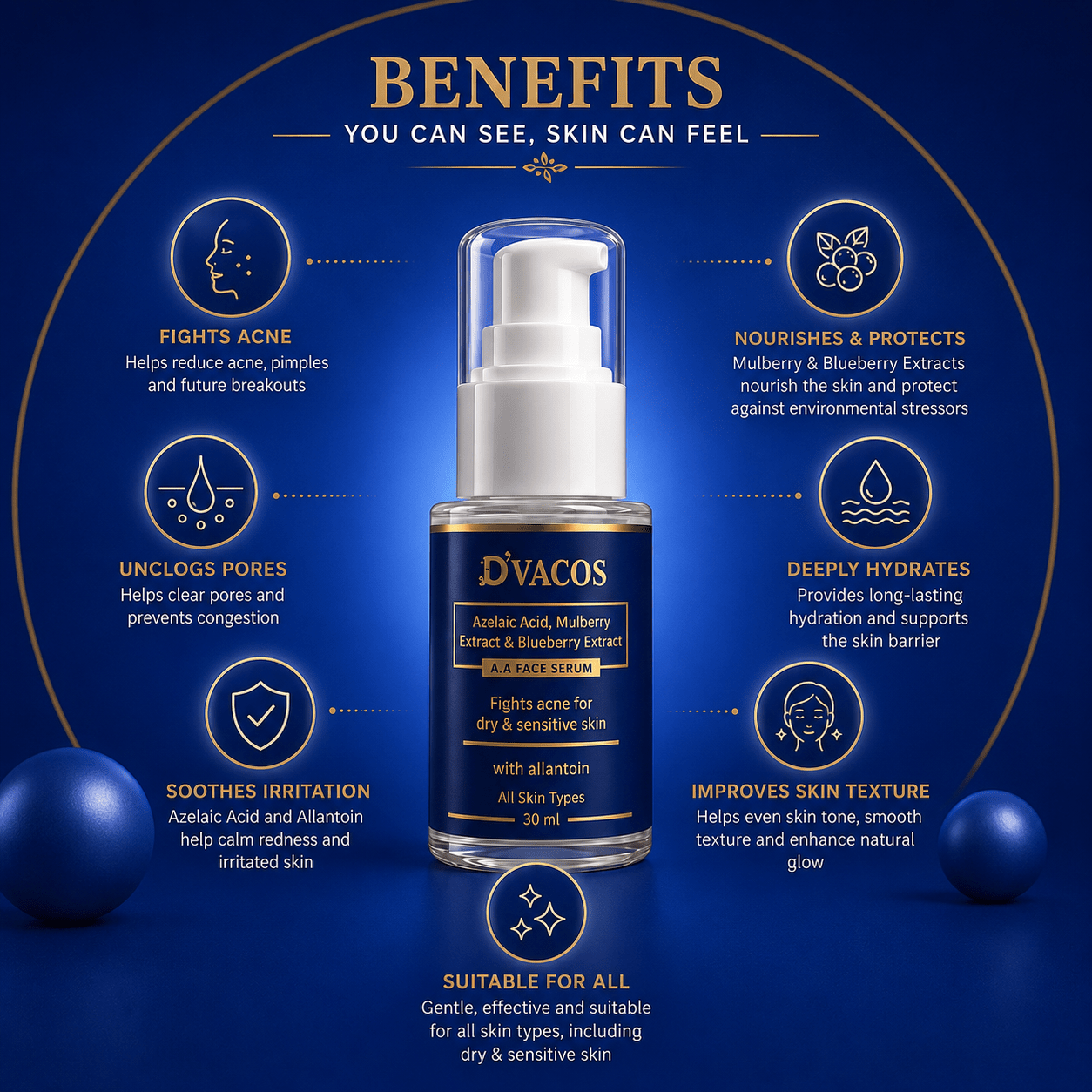 D'VACOS A.A Face Serum - Cosmosentials