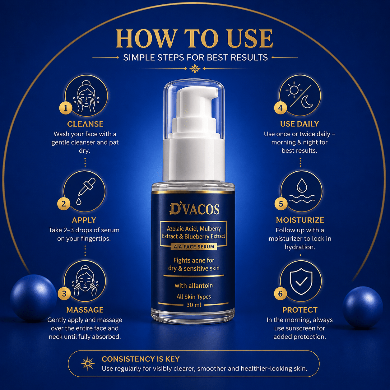 D'VACOS A.A Face Serum - Cosmosentials