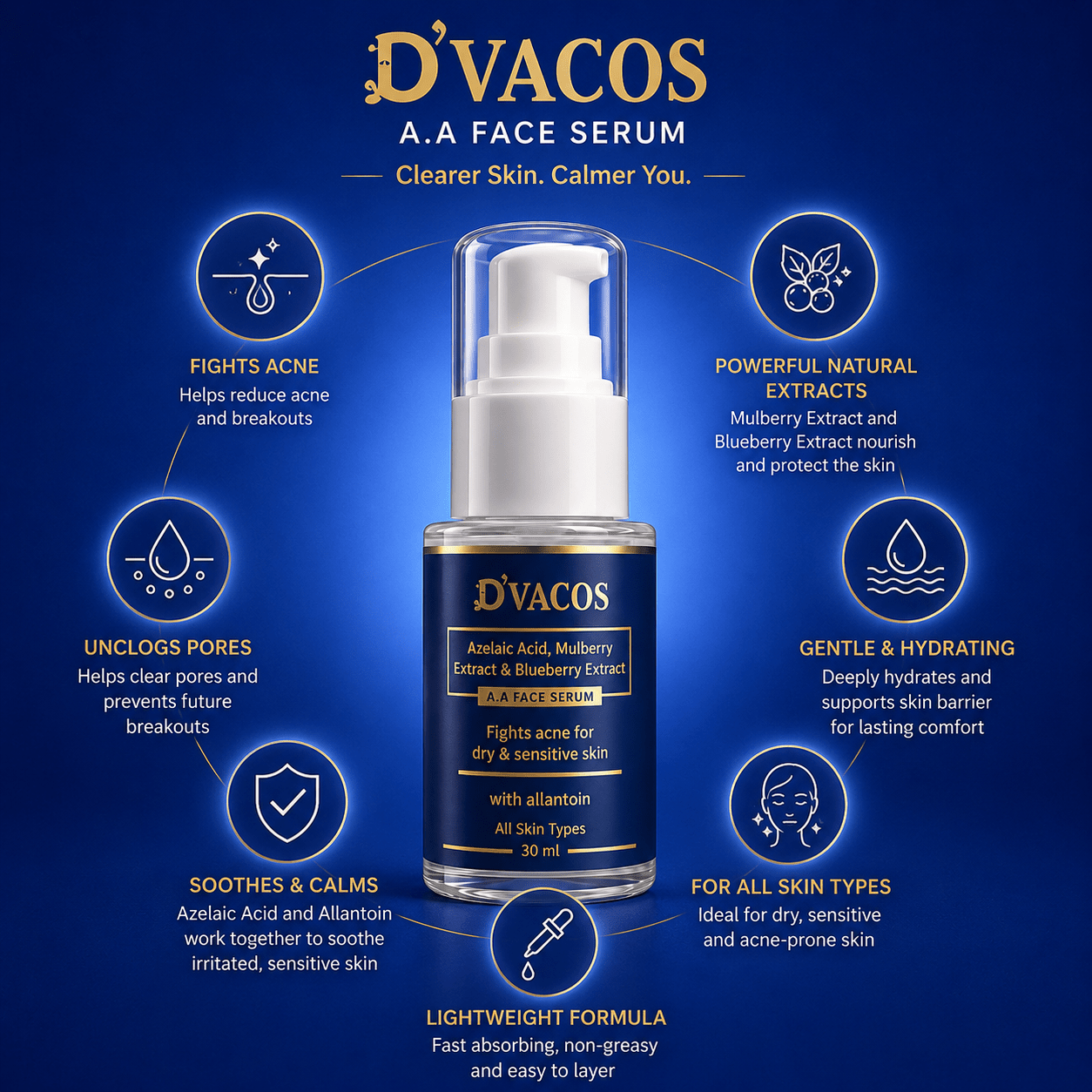 D'VACOS A.A Face Serum - Cosmosentials