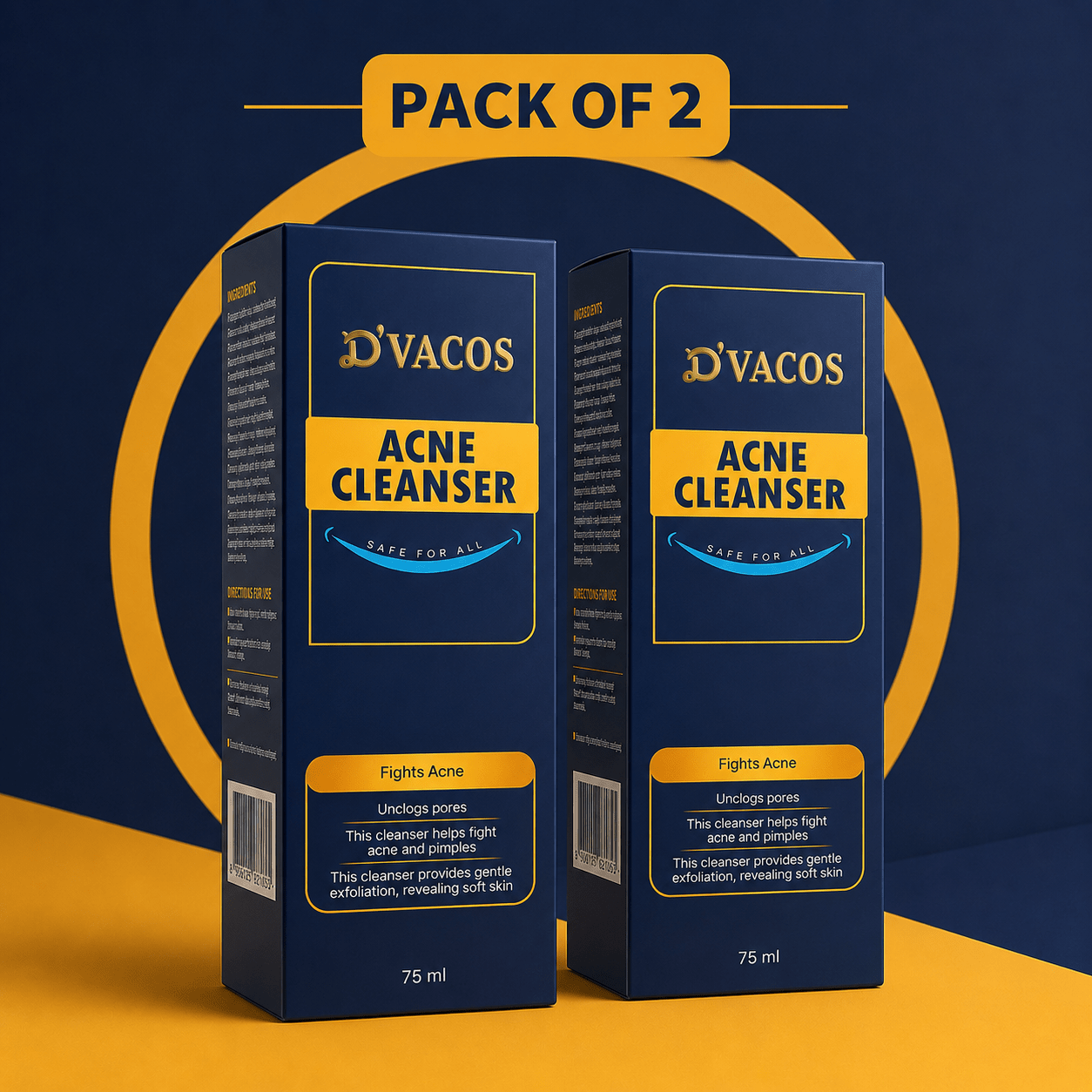 D'Vacos Acne Cleanser - Cosmosentials