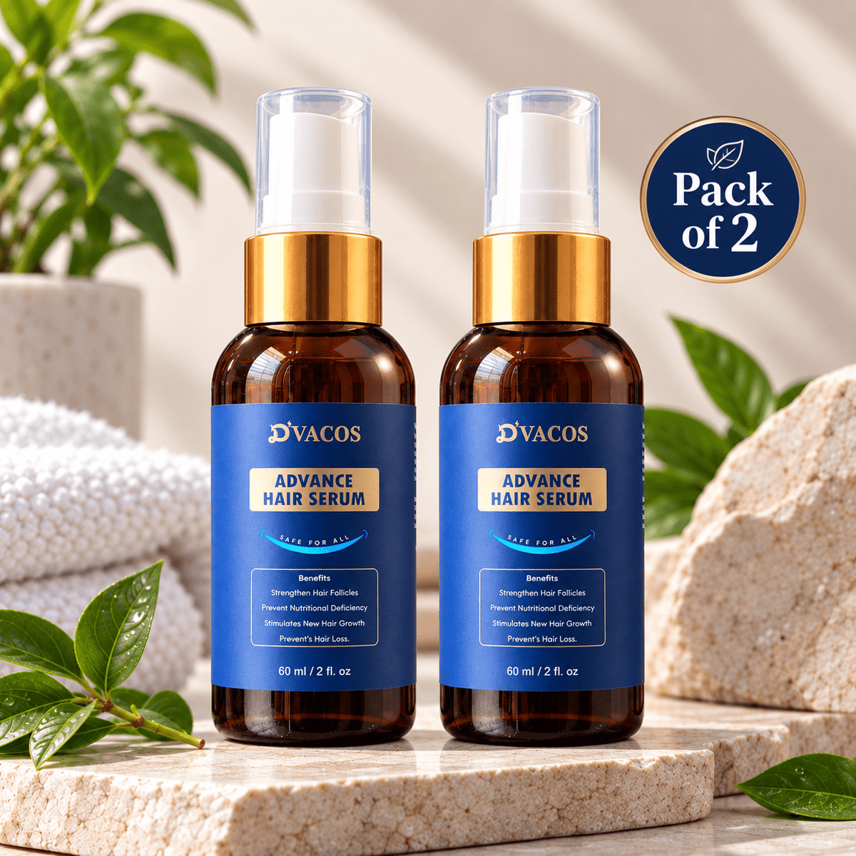 D’Vacos Advance Hair Serum 60ml - Cosmosentials