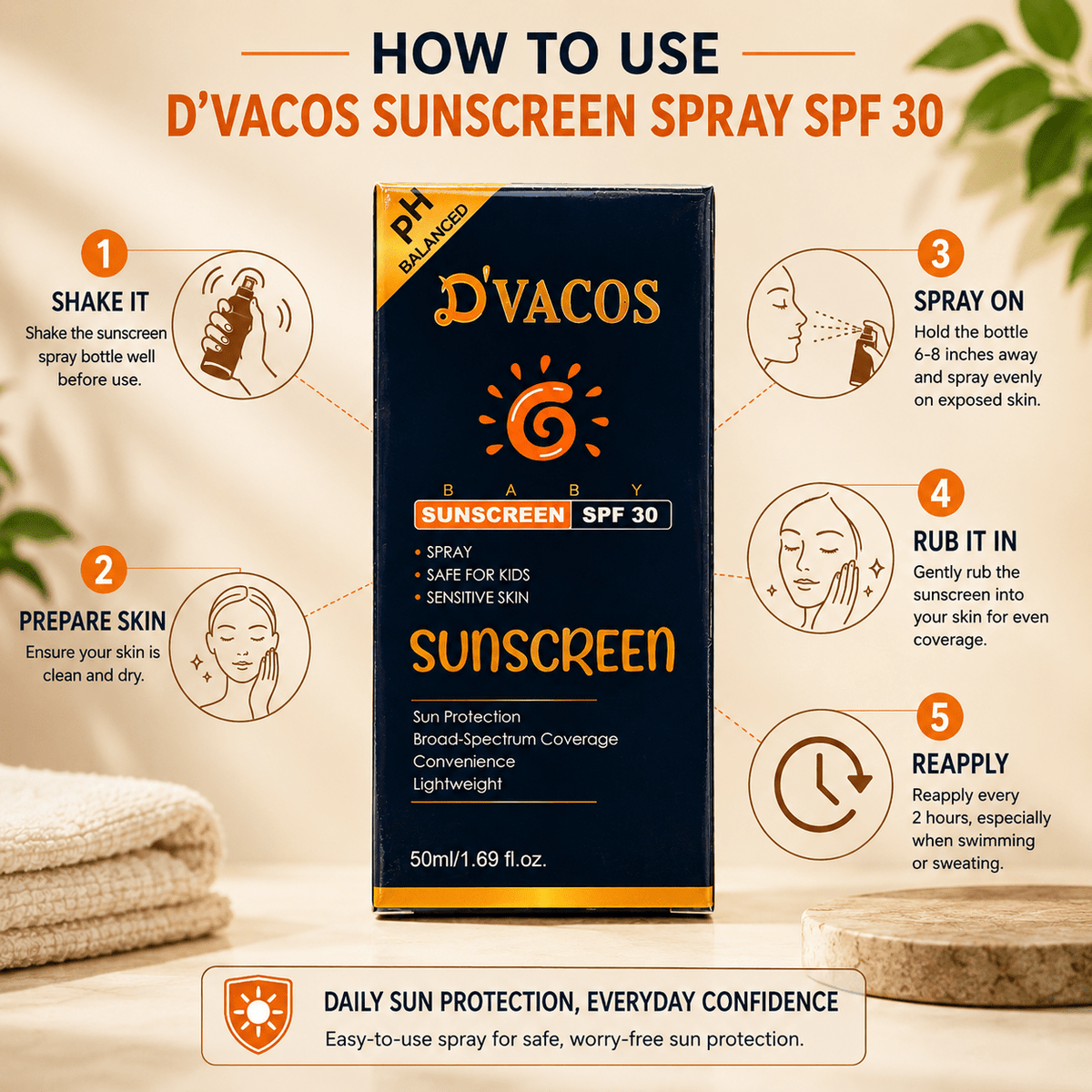 D'Vacos Baby Sunscreen SPF 30 - Cosmosentials
